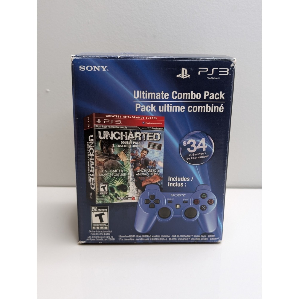 Uncharted Double Pack Ultimate Combo Pack Promo PS3 Playstation Partial Seal